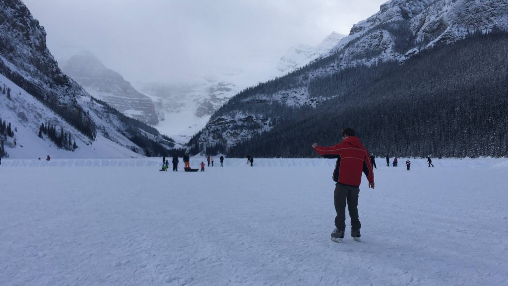 Ice Skating on Lake Louise, Banff National Park