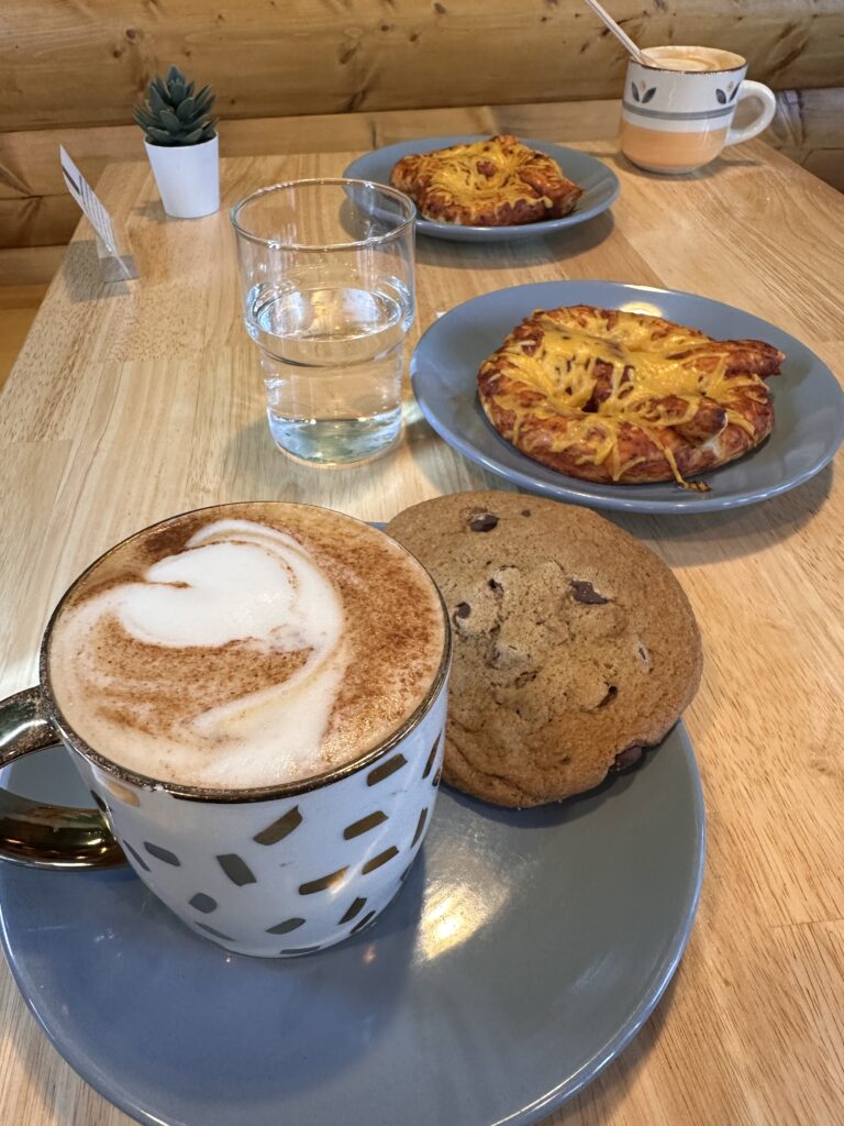 Coffee and snacks at Delicia Cafe and Bakery New Westminster