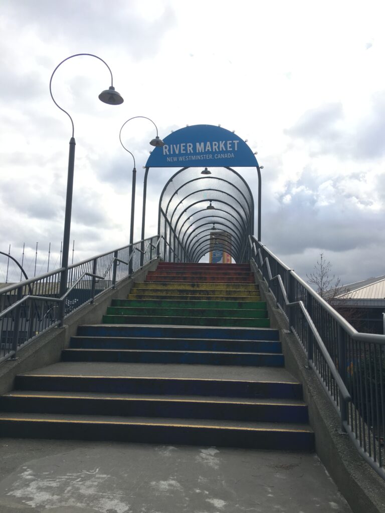 a walk up to River Market New Westminster