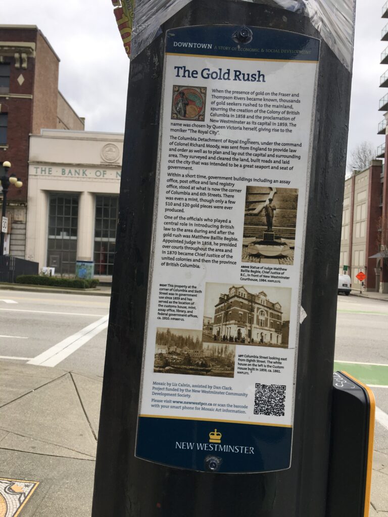 new westminster history sign