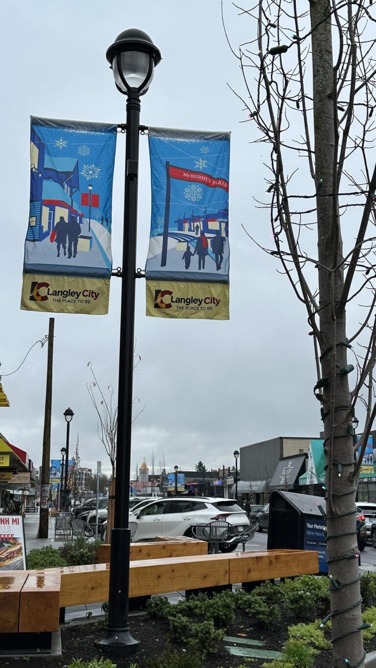 Langley City Downtown flags