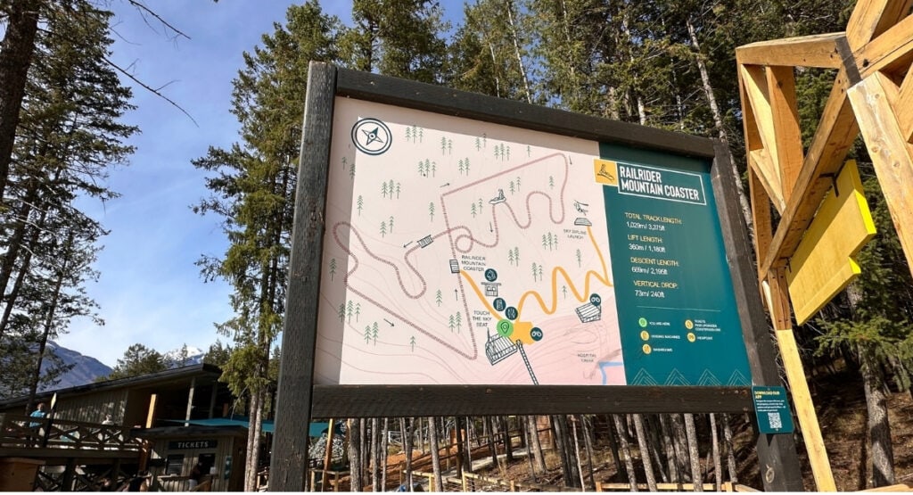 Golden BC Golden Skybridge Mountain Coaster Map